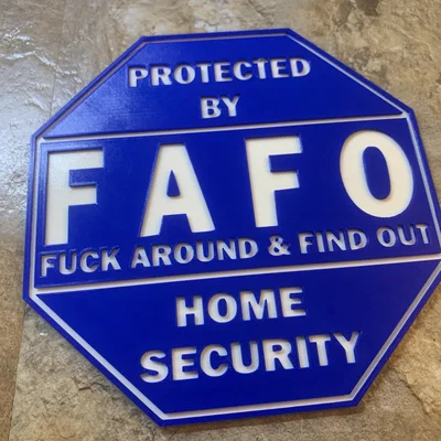 Bảng The Original FAFO Security Sign (tùy chọn Dirty & Clean)