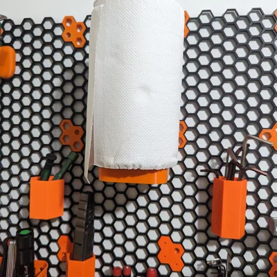 Giá treo giấy lau thông minh cho bảng lỗ tổ ong (Honeycomb Storage Wall)