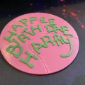 Miếng lót ly Harry Potter Happee Birthdae - Mô hình 3D ấn tượng - Thumbnail 2