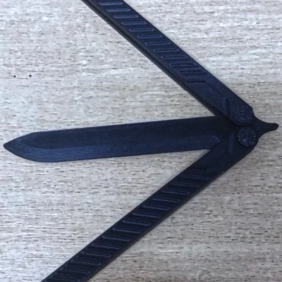 Mô hình dao bướm tập luyện Balisong (Fully Printed) - In 3D an toàn