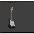 Mô hình đàn guitar điện 3D độc đáo để trang trí và trưng bày - Thumbnail 1