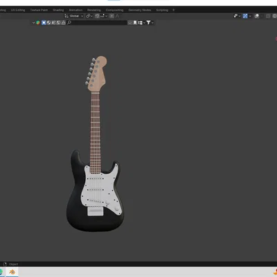 Mô hình đàn guitar điện 3D độc đáo để trang trí và trưng bày