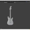 Mô hình đàn guitar điện 3D độc đáo để trang trí và trưng bày - Thumbnail 2