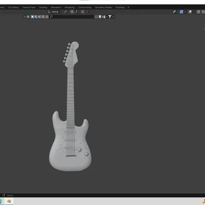 Mô hình đàn guitar điện 3D độc đáo để trang trí và trưng bày