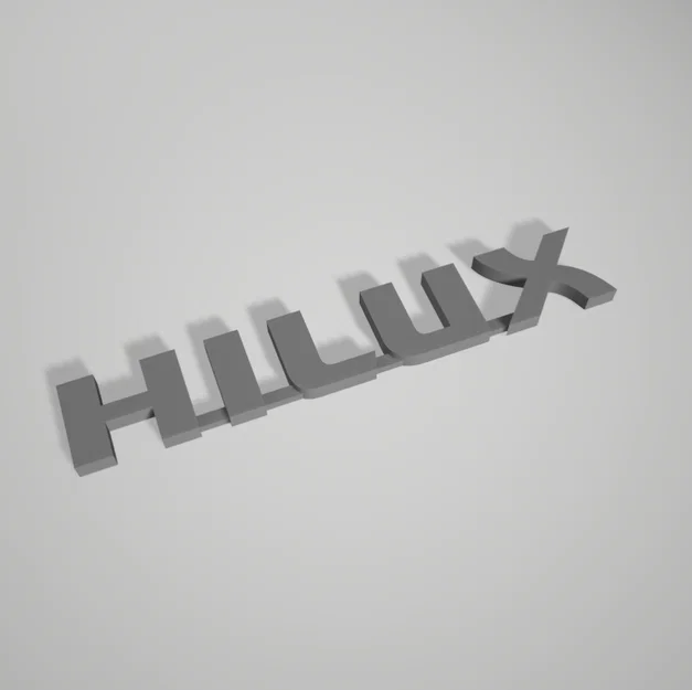 Mẫu logo Toyota Hilux 3D - Thiết kế trang trí xe bán tải - Image 1