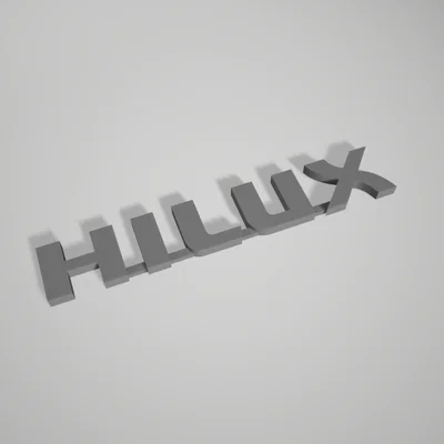 Mẫu logo Toyota Hilux 3D - Thiết kế trang trí xe bán tải