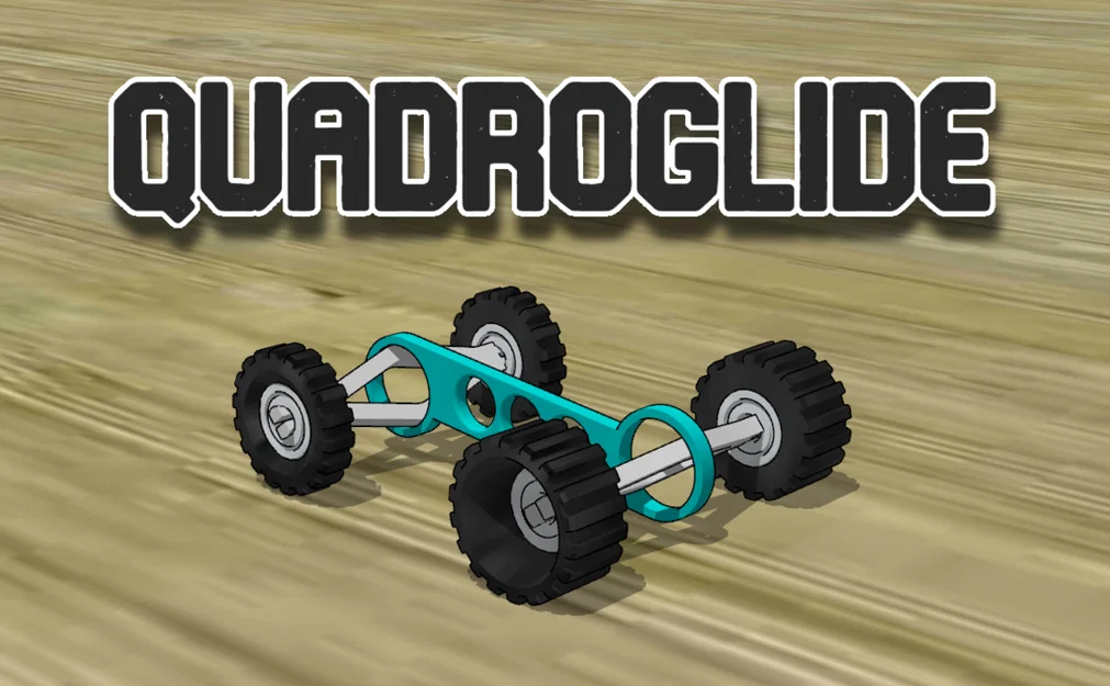 QuadroGlide – Xe đồ chơi in 3D siêu dễ in, đánh lái 4 bánh - Image 1