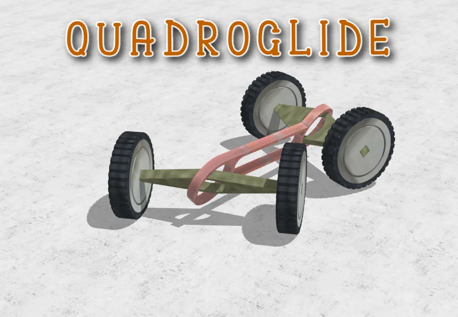 QuadroGlide – Xe đồ chơi in 3D siêu dễ in, đánh lái 4 bánh - Image 2