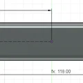 Tay nắm cửa/ngăn kéo bắt sau, dùng ê-cu vuông M3 (parametric, nhiều size) - Thumbnail 8