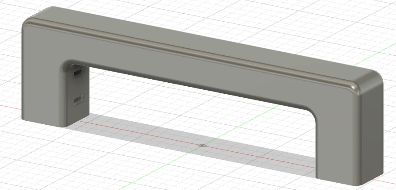 Tay nắm cửa/ngăn kéo bắt sau, dùng ê-cu vuông M3 (parametric, nhiều size) - Image 9