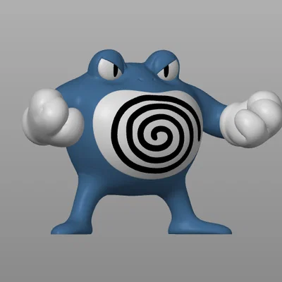 Mô hình 3D Poliwrath Pokemon Đa Sắc (In MMU3 dễ dàng)
