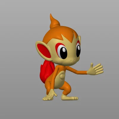 Mô hình 3D Pokemon Chimchar đa sắc màu - Chuẩn in MMU3