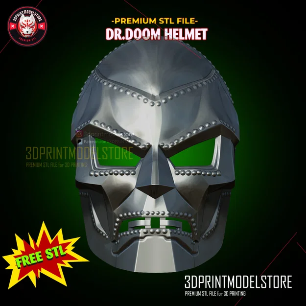 Mặt nạ Dr Doom - Mũ Doctor Doom Marvel - Props Cosplay - FREE STL - Image 1
