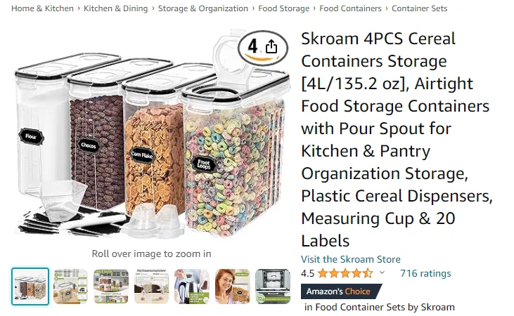 Dry Box từ hộp ngũ cốc kín khí 4L (Skroam/Praki) - Image 26