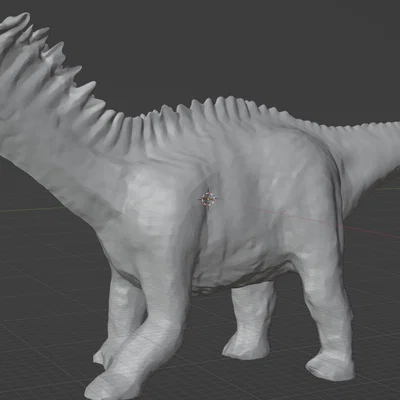 Mô hình 3D Khủng long Amargasaurus - Tự in tại nhà cực chất