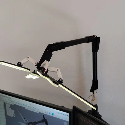 Đèn Bàn LED Strip Phong Cách Tương Lai (Futuristic Desk LED Strip Lamp)