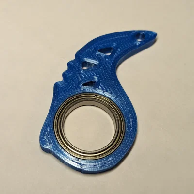 Móc khóa Fidget Spinner hình dao Karambit cho vòng bi 6703