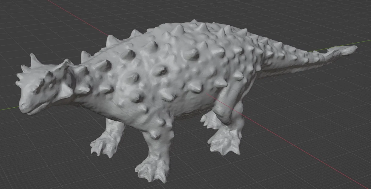 Mô hình khủng long Ankylosaurus in 3D đẹp mắt và chi tiết - Image 1