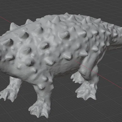 Mô hình khủng long Ankylosaurus in 3D đẹp mắt và chi tiết