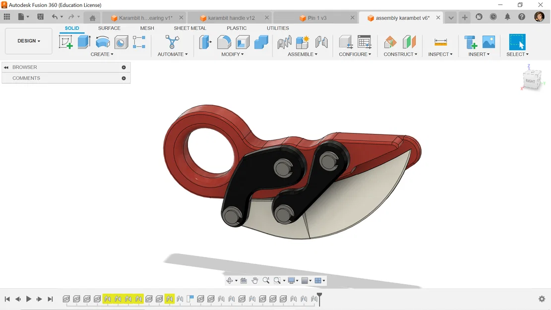 Đồ chơi fidget dao karambit gấp (Folding Karambit Knife Fidget Toy) - Image 4