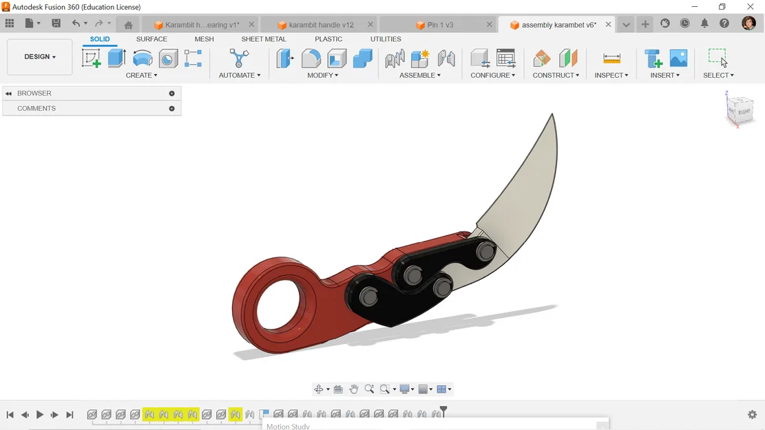 Đồ chơi fidget dao karambit gấp (Folding Karambit Knife Fidget Toy) - Image 5
