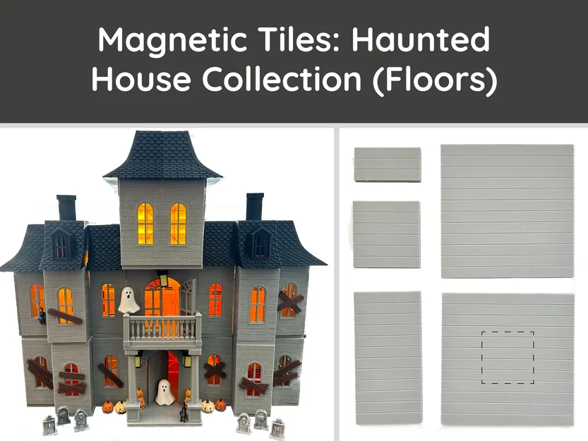 Magnetic Tiles Haunted House: Miếng Sàn/Mái Phẳng - Image 1