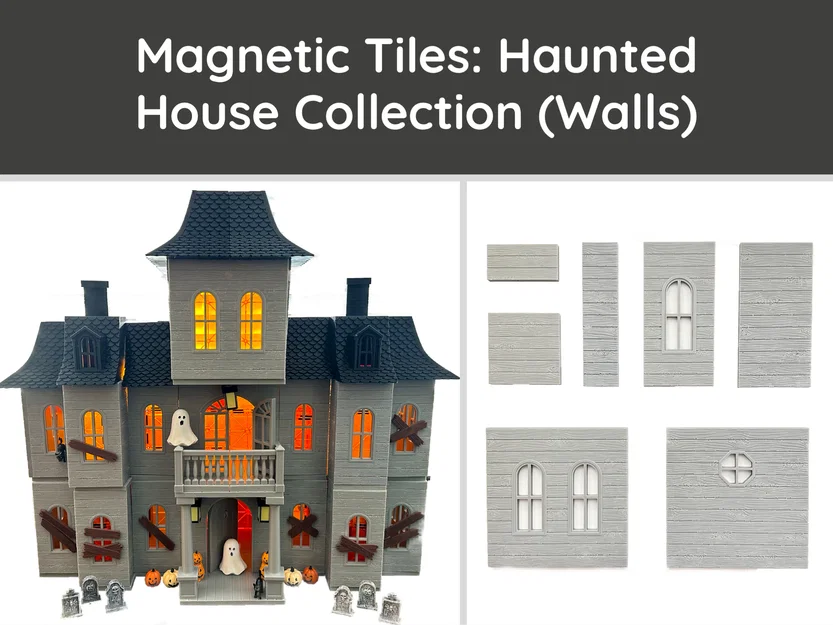 Magnetic Tiles Haunted House: Tường (Walls) - Image 1