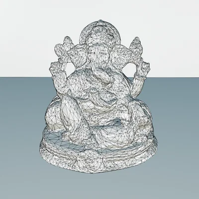 Lord Ganesha (Low-Poly) - Mẫu 3D tượng thần đầu voi