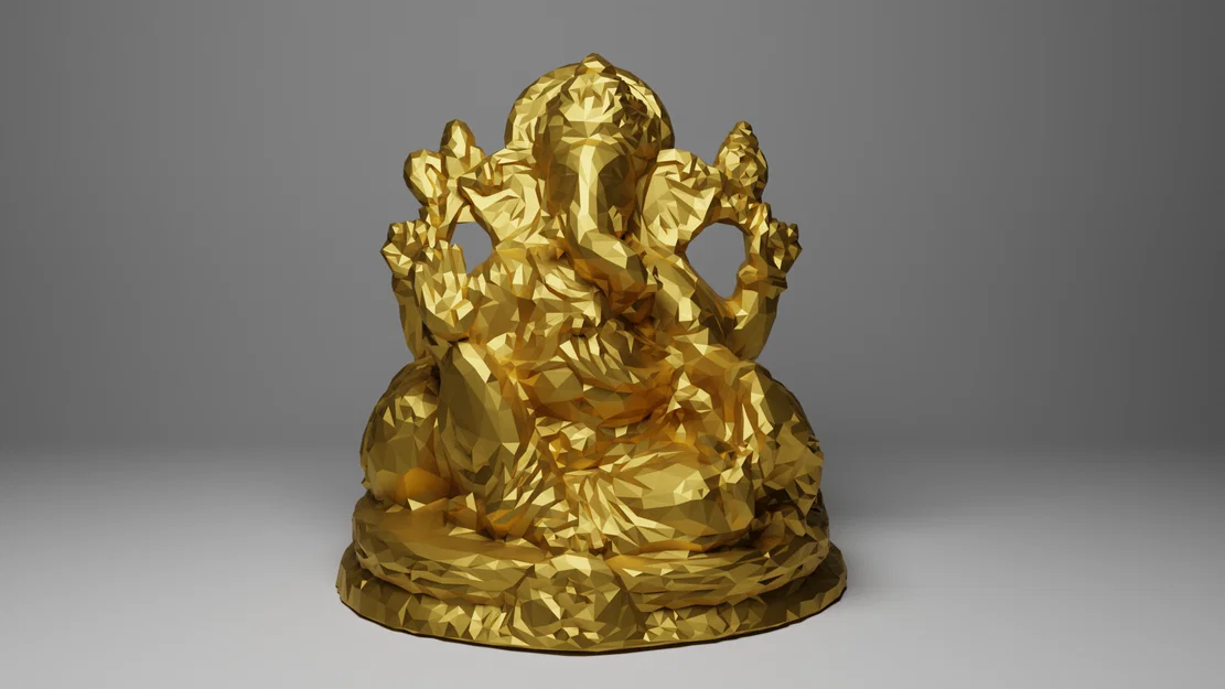 Lord Ganesha (Low-Poly) - Mẫu 3D tượng thần đầu voi - Image 4