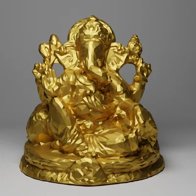 Lord Ganesha (Low-Poly) - Mẫu 3D tượng thần đầu voi