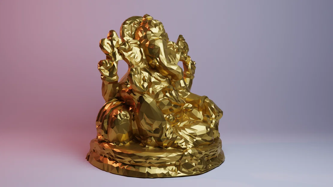 Lord Ganesha (Low-Poly) - Mẫu 3D tượng thần đầu voi - Image 6