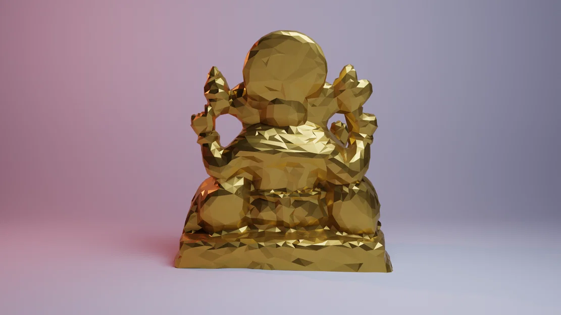 Lord Ganesha (Low-Poly) - Mẫu 3D tượng thần đầu voi - Image 7