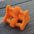 Đồ chơi fidget 3 trụ xoắn bánh răng (Print-In-Place, có supports) - Thumbnail 3