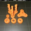 Đồ chơi fidget 3 trụ xoắn bánh răng (Print-In-Place, có supports) - Thumbnail 5