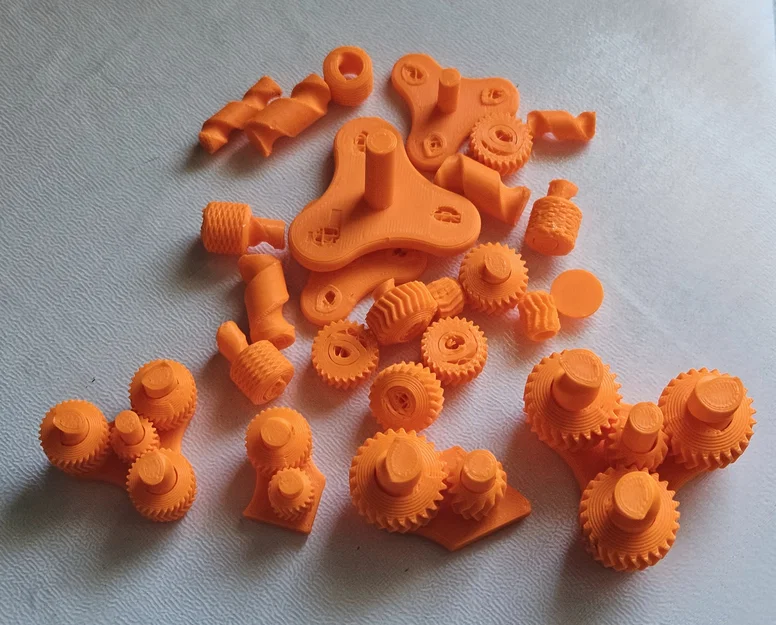 Đồ chơi fidget 3 trụ xoắn bánh răng (Print-In-Place, có supports) - Image 6