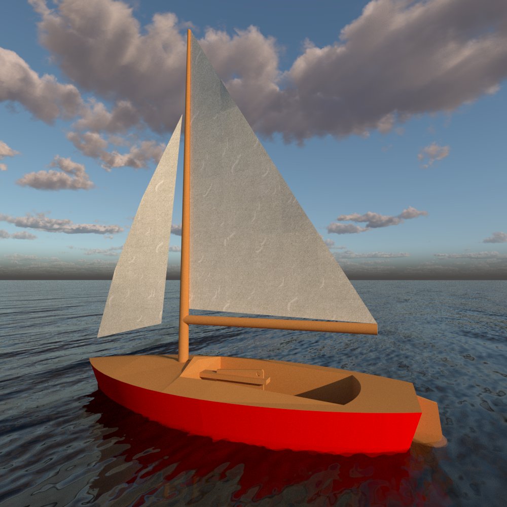 Thuyền buồm đồ chơi trẻ em (Sailboat children's toy / Dětská hračka plachetnice) - Thumbnail 1