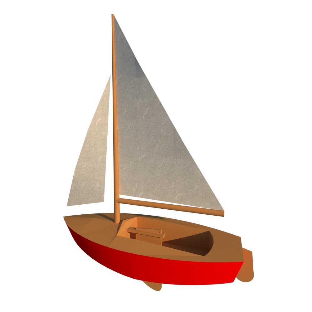 Thuyền buồm đồ chơi trẻ em (Sailboat children's toy / Dětská hračka plachetnice) - Thumbnail 2