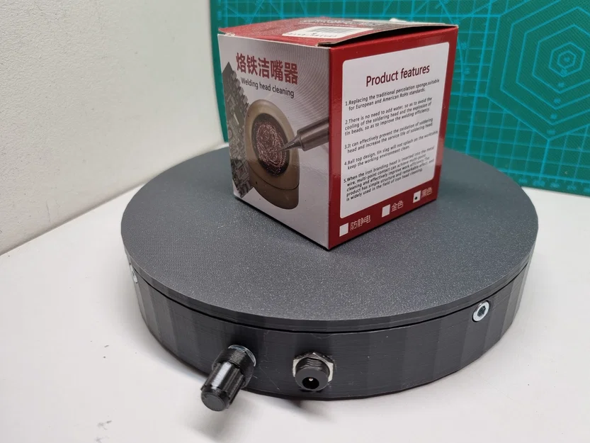 Bàn xoay trưng bày xoay 360° chạy motor (Turntable rotating display stand motorized) - Image 1