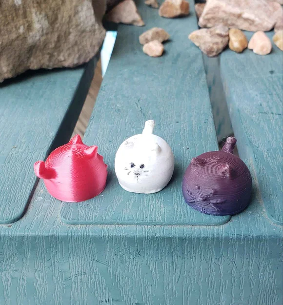 Mô hình chú mèo tròn (Kitty) dễ thương để in 3D trang trí bàn làm việc - Image 2