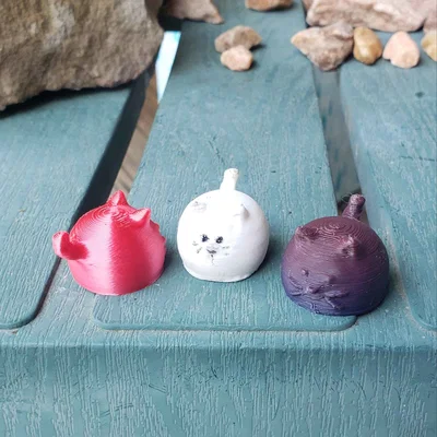 Mô hình chú mèo tròn (Kitty) dễ thương để in 3D trang trí bàn làm việc