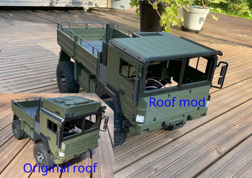 Mod mái phẳng cho hard body Armadillo SCX10 Off-road truck - Image 2