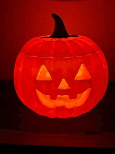 Pumpkin_Lamp – Đèn bí ngô Halloween cho nến tealight điện - Image 1