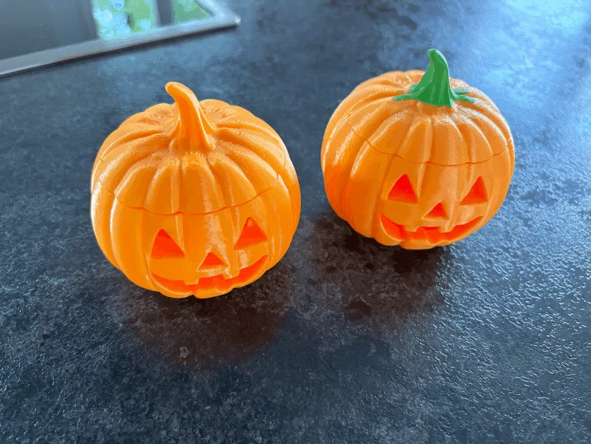 Pumpkin_Lamp – Đèn bí ngô Halloween cho nến tealight điện - Image 10