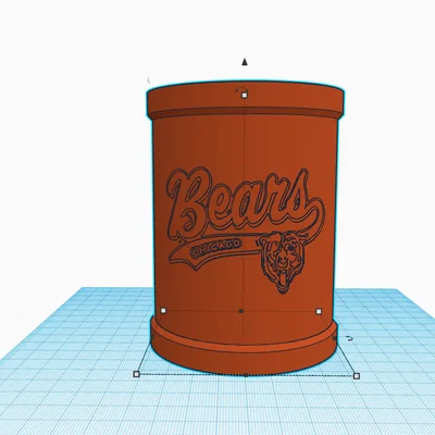 Bao giữ lạnh đồ uống Chicago Bears (Koozie) thiết kế 3D in tại nhà