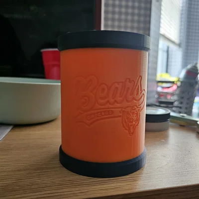 Bao giữ lạnh đồ uống Chicago Bears (Koozie) thiết kế 3D in tại nhà