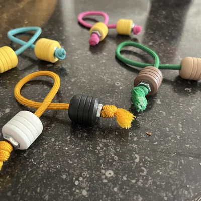 Hạt Begleri cho dây 550 paracord, tuỳ chọn gắn đai ốc M6 làm tạ