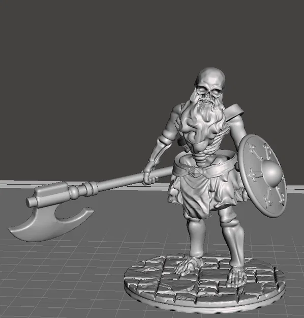 Mô hình Dwarf Skeleton 1: Chiến binh xương người lùn cho D&D - Image 1
