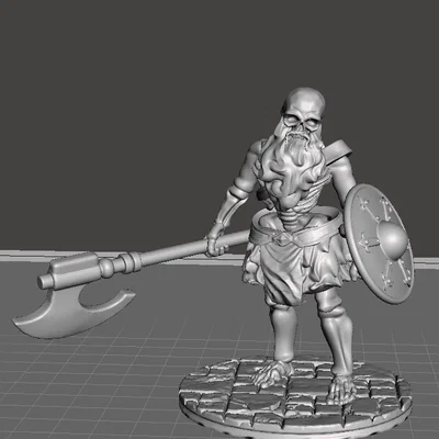 Mô hình Dwarf Skeleton 1: Chiến binh xương người lùn cho D&D