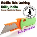 Dao utility Adélie Crossbar Locking kèm móc túi! In 3D full, không ốc/lò xo/keo - Thumbnail 1