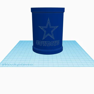 Bao giữ lạnh lon nước Koozie phong cách Dallas Cowboys (File in 3D)